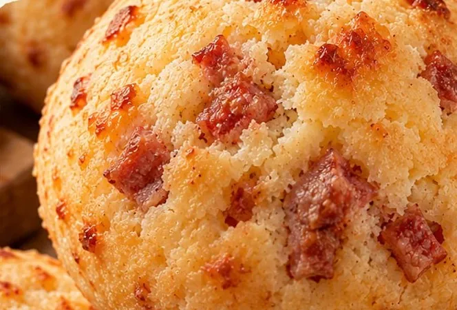 Chipa con trocitos de longaniza de Pascua